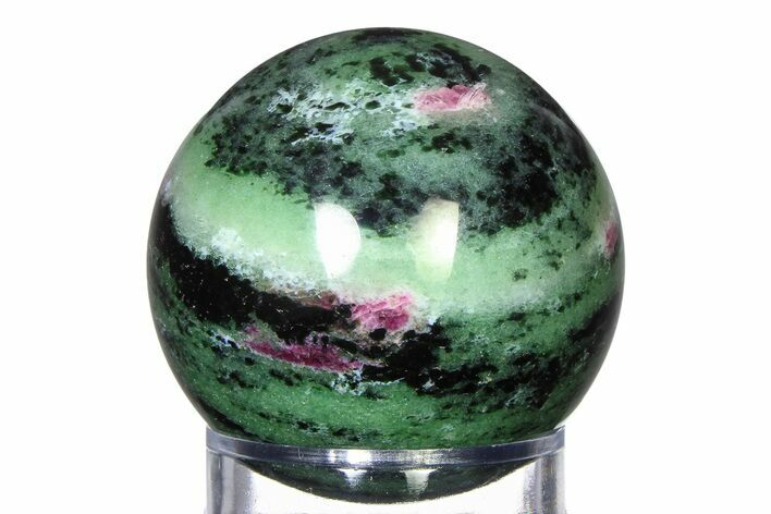 Polished Ruby Zoisite Sphere - Tanzania #315130